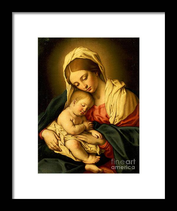 Mary Framed Print featuring the painting The Madonna and Child by Il Sassoferrato