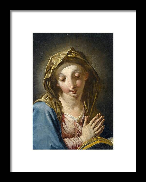 Giambattista Pittoni Framed Print featuring the painting The Madonna annunciate by Giambattista Pittoni