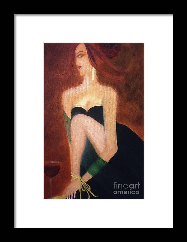 Wine Framed Print featuring the painting The Magic and Mystery of Merlot by Artist Linda Marie