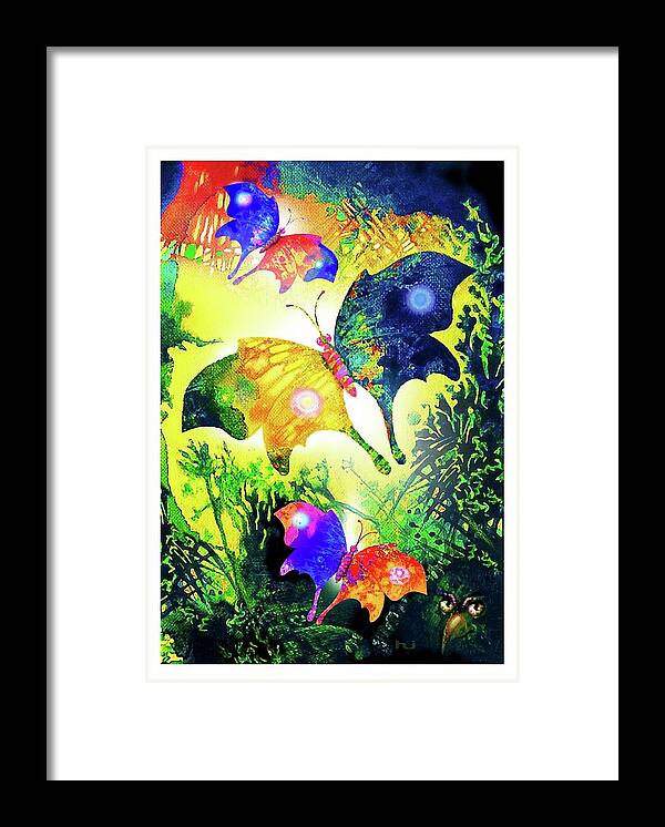 Butterfly Framed Print featuring the painting The MAGIC of BUTTERFLIES by Hartmut Jager