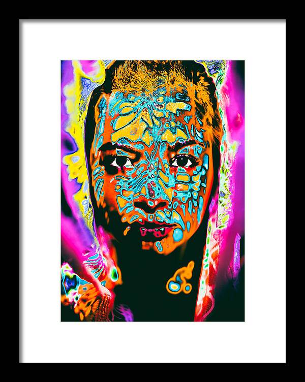 Abstract Body Art Framed Print featuring the photograph The Message by Lee Harland