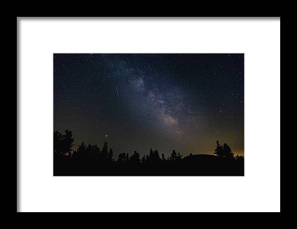 Astrophotography Framed Print featuring the photograph The Milky War, Mars and Satellites by Tony Hake