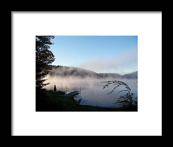 Water Framed Print featuring the photograph The Morning Mist by Jackie Mueller-Jones