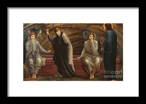 The Morning Of The Resurrection 1886 Sir Edward Coley Burne-jones Framed Print featuring the painting The Morning of the Resurrection by MotionAge Designs