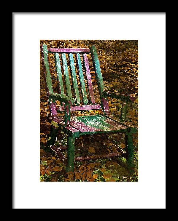 Chair Framed Print featuring the painting The Motley Chair by RC DeWinter
