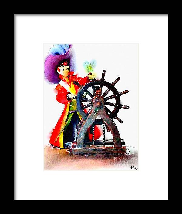 Peter Pan Framed Print featuring the painting The Neverland's Sailor by HELGE Art Gallery