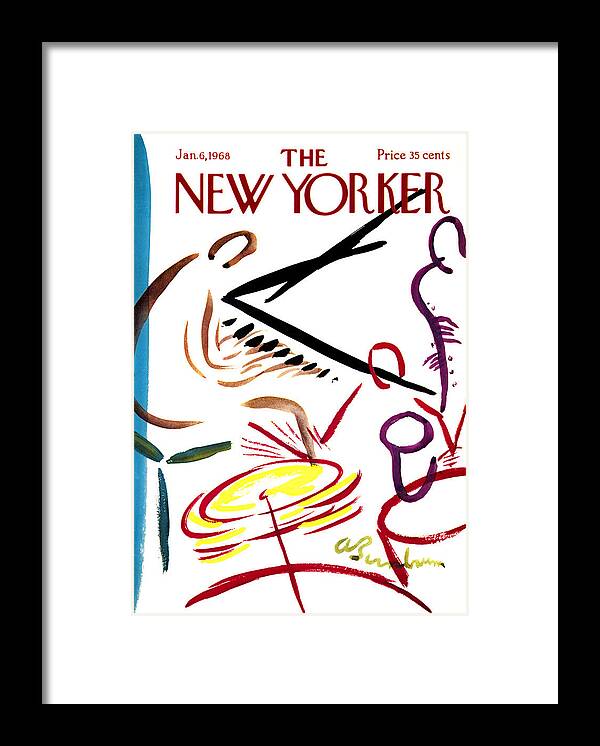 Music Framed Print featuring the photograph New Yorker January 6th, 1968 by Abe Birnbaum