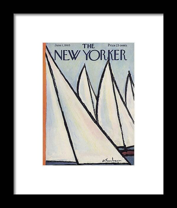 Summer Framed Print featuring the painting The New Yorker Cover - June 1st, 1963 by Abe Birnbaum