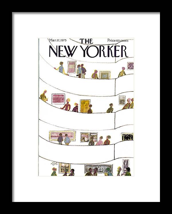 Gallery Framed Print featuring the photograph The New Yorker Cover - March 17th, 1975 by Laura Jean Allen