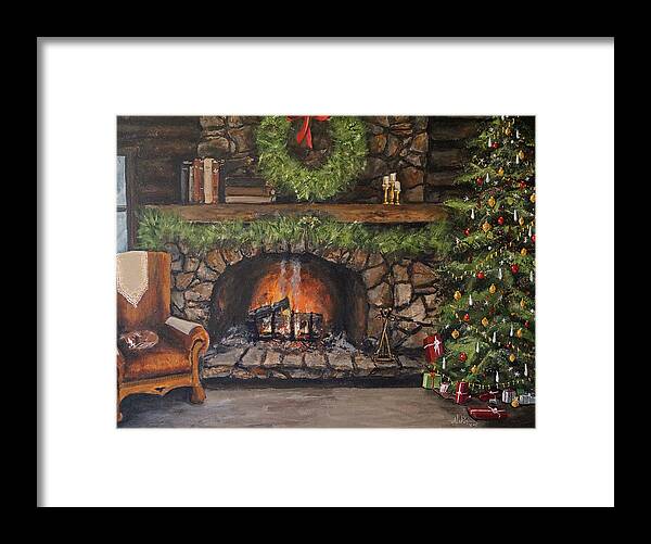 Christmas Framed Print featuring the painting The NIght Before by Alan Lakin