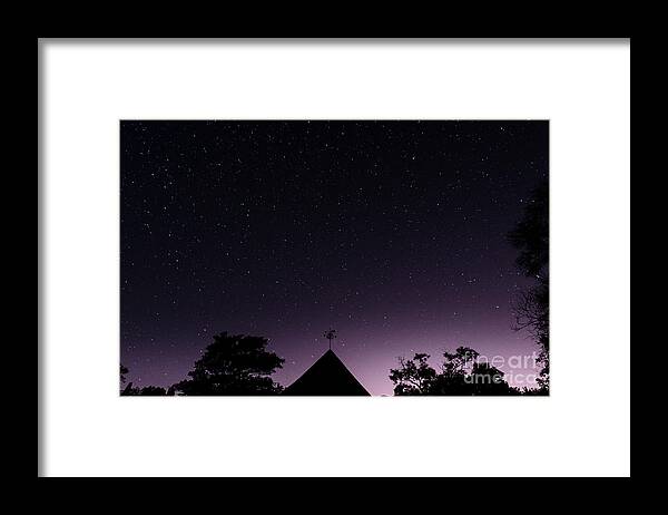 Astro Framed Print featuring the photograph The Night Sky, Great Dixter House and Gardens by Perry Rodriguez