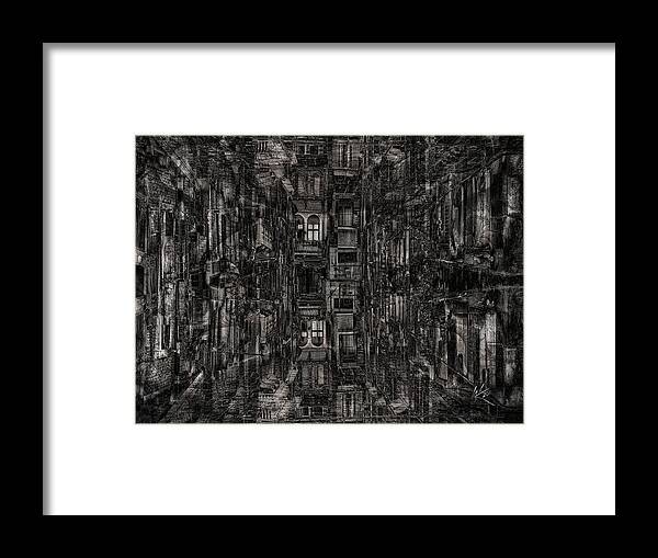 The Nightmare Framed Print featuring the digital art The Nightmare by Kiki Art