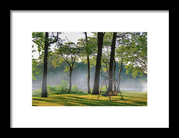 Susquehanna River Framed Print featuring the digital art The Nights Closing In by Sharon Batdorf