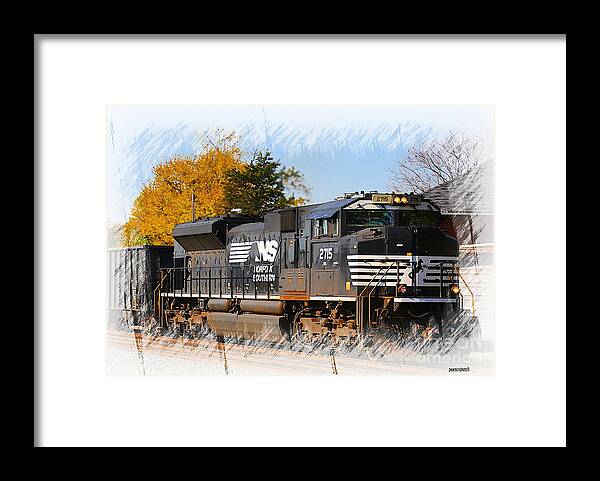 Train Framed Print featuring the photograph The Norfolk Southern by Robert Pearson