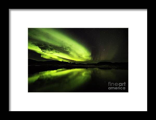 29.09.16 Framed Print featuring the photograph The Northern Lights Thingvellir by Gunnar Orn Arnason
