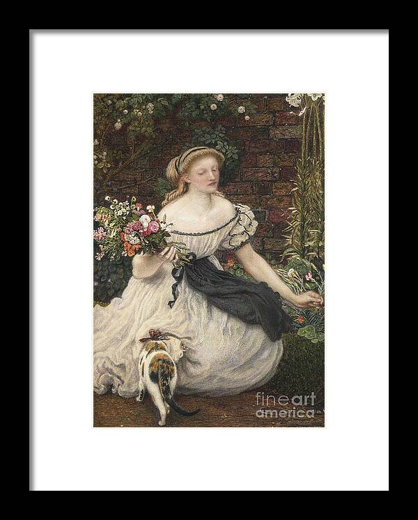 Ford Madox Brown Framed Print featuring the painting The Nosegay by MotionAge Designs