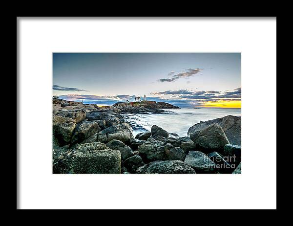 Maine Framed Print featuring the photograph The Nubble by Steve Brown