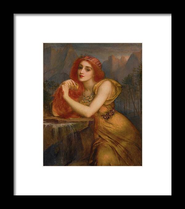 Charles Edward Hall 1846-1914 Lorelei Framed Print featuring the painting The Nymph Of The Rhine by MotionAge Designs