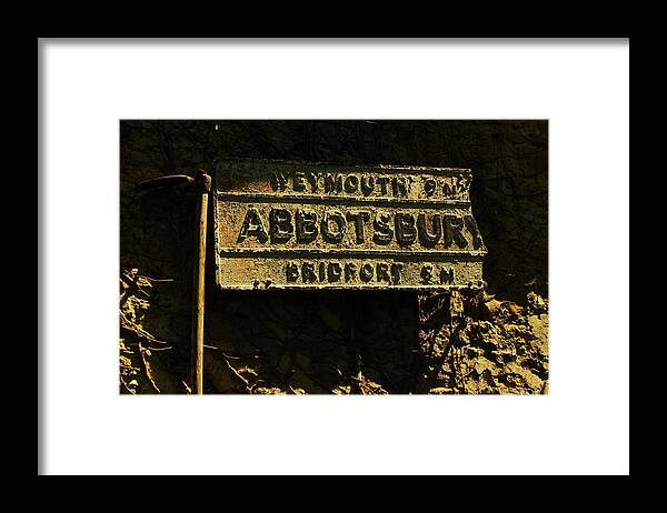 Signs Framed Print featuring the photograph The Old Road Sign by Richard Denyer