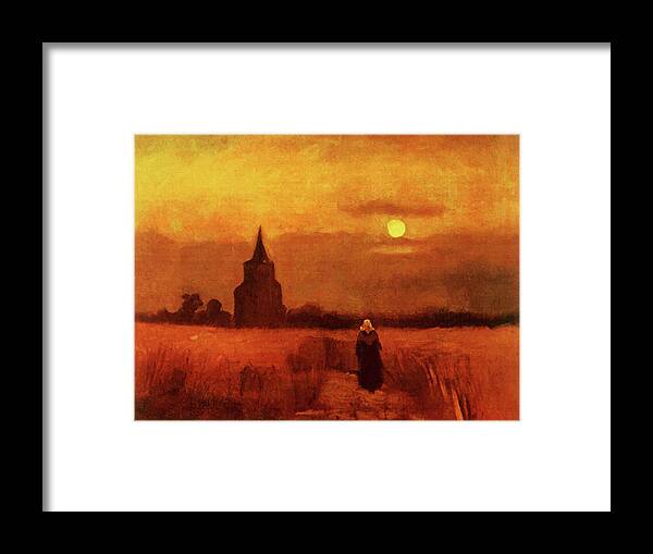 Vincent Van Gogh Framed Print featuring the painting The Old Tower In The Fields by Vincent Van Gogh
