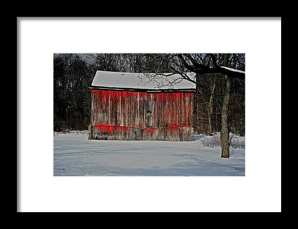 Old Framed Print featuring the photograph The Old Weathered Barn by Robert Pearson