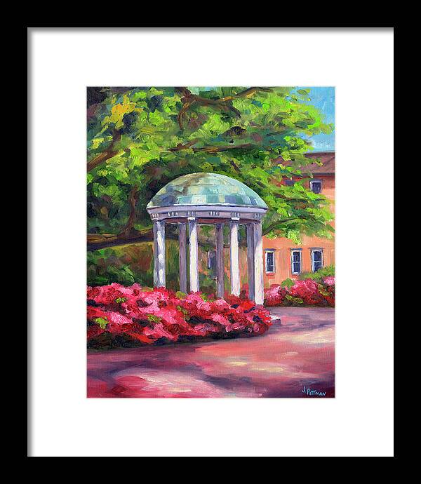University Of North Carolina At Chapel Hill Framed Print featuring the painting The Old Well UNC by Jeff Pittman