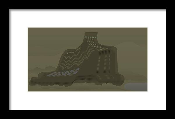 Citadel Framed Print featuring the digital art The Olive Citadel by Kevin McLaughlin