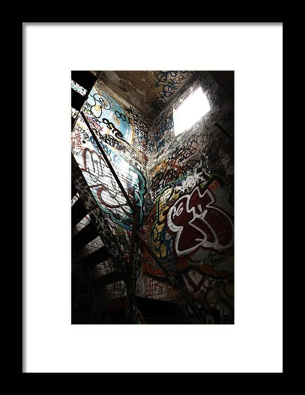 Graffiti Framed Print featuring the photograph The Only Way Out by Kreddible Trout