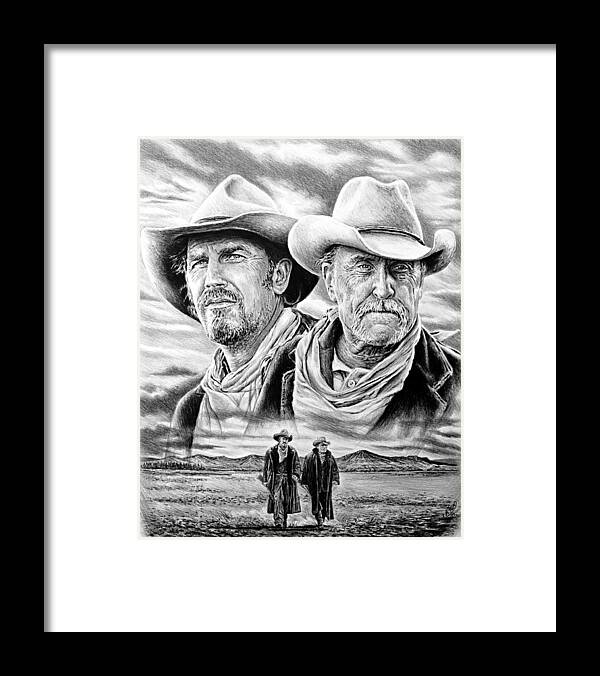 The Open Range Framed Print featuring the drawing The Open Range by Andrew Read