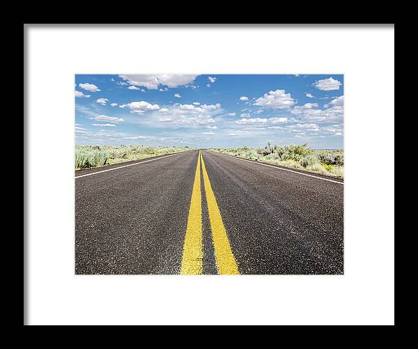 Landscape Framed Print featuring the photograph The Open Road by Margaret Pitcher