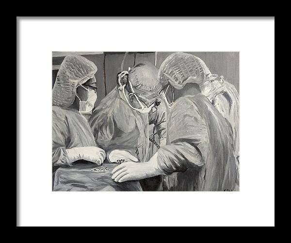 Or Framed Print featuring the painting The Operation by Kevin Daly