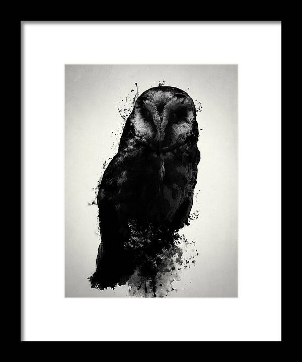 Owl Framed Print featuring the mixed media The Owl by Nicklas Gustafsson