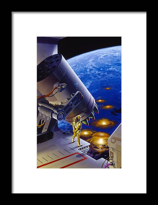 Space Framed Print featuring the painting The Pacifist by Richard Hescox