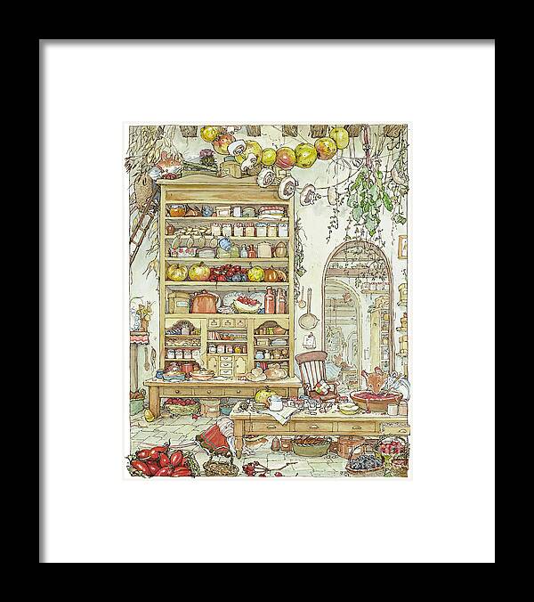Brambly Hedge Framed Print featuring the drawing The Palace Kitchen by Brambly Hedge