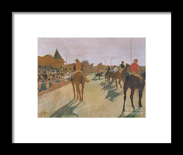 Degas Framed Print featuring the painting The Parade by Degas by Edgar Degas