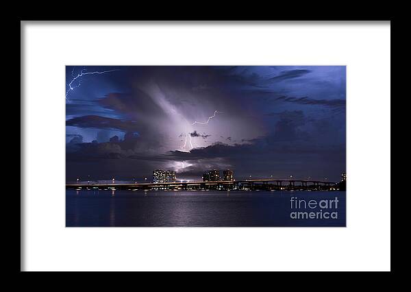 Lightning Framed Print featuring the photograph The Paradise Life by Quinn Sedam