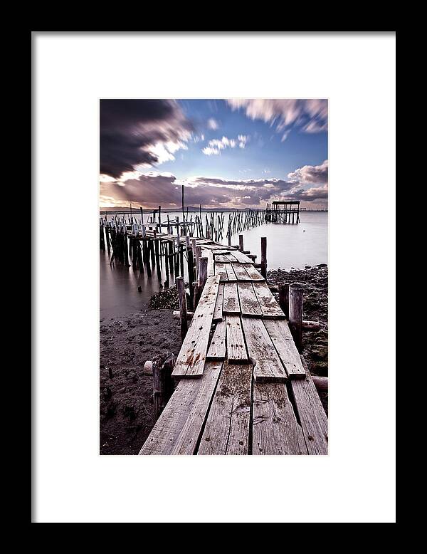 Pier Framed Print featuring the photograph The path by Jorge Maia