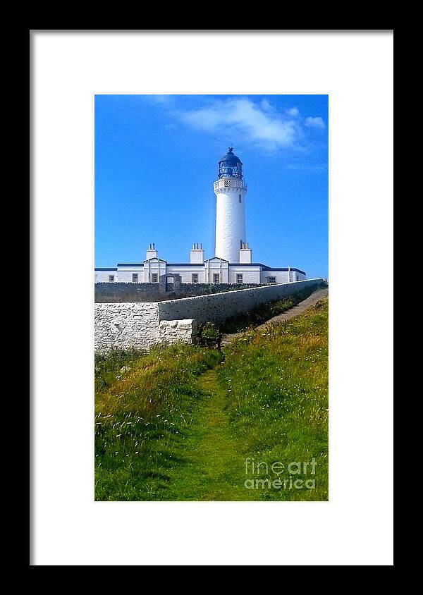 Lighthouse Framed Print featuring the photograph The Path To The Lighthouse Gate by Joan-Violet Stretch