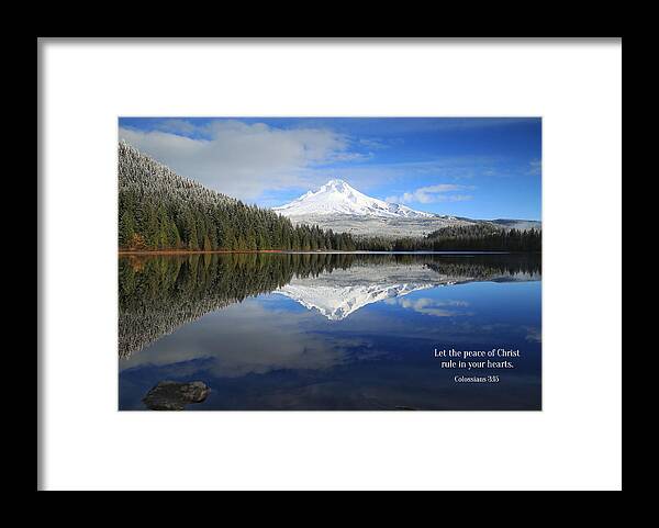 The Peace Of Christ Framed Print featuring the photograph The peace of Christ by Lynn Hopwood