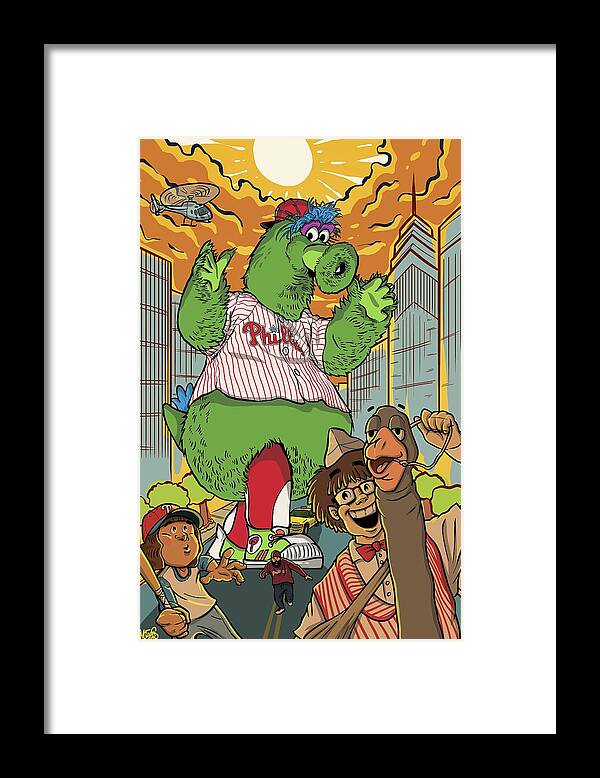 Philly Framed Print featuring the drawing The Pherocious Phanatic by Miggs The Artist