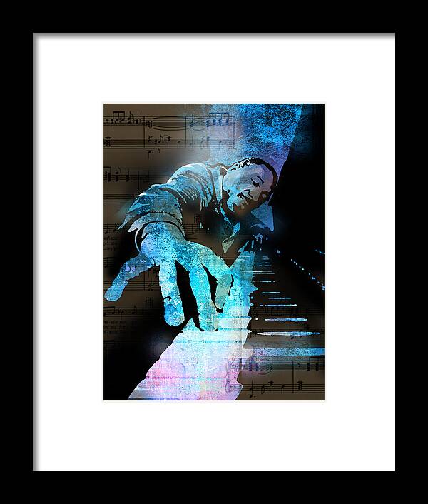 Blues Framed Print featuring the painting The Piano Man by Paul Sachtleben