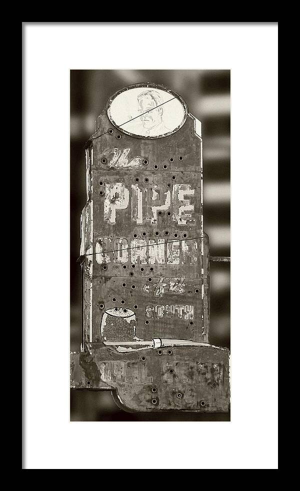 Photo For Sale Framed Print featuring the photograph The Pipe Corner Monochrome by Robert Wilder Jr