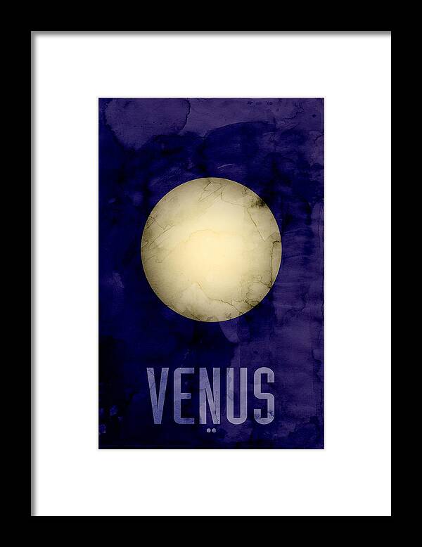 Venus Framed Print featuring the digital art The Planet Venus by Michael Tompsett