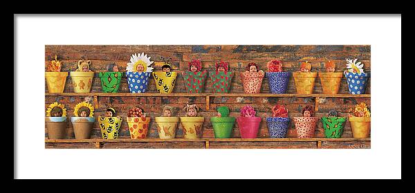 Pots Framed Print featuring the photograph The Potting Shed by Anne Geddes
