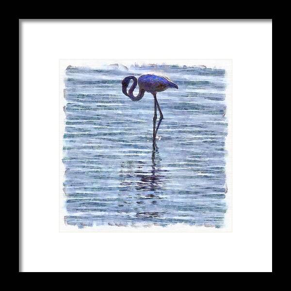 Flamingo Framed Print featuring the painting The Power Of One by Taiche Acrylic Art
