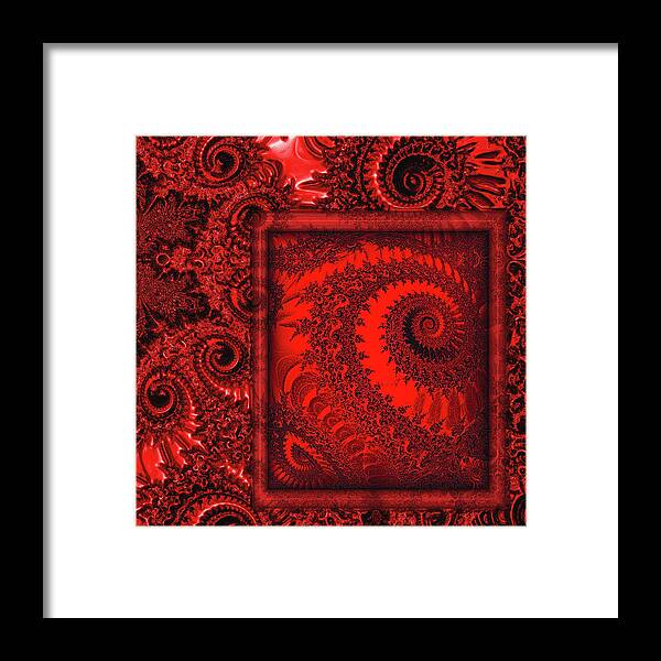 Wendy J. St. Christopher Framed Print featuring the digital art The Proper Victorian In Red by Wendy J St Christopher