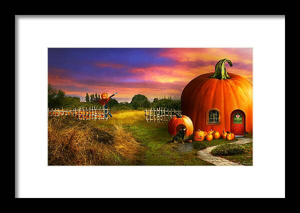 Challenge Framed Print featuring the photograph The pumpkin patch by Mike Savad