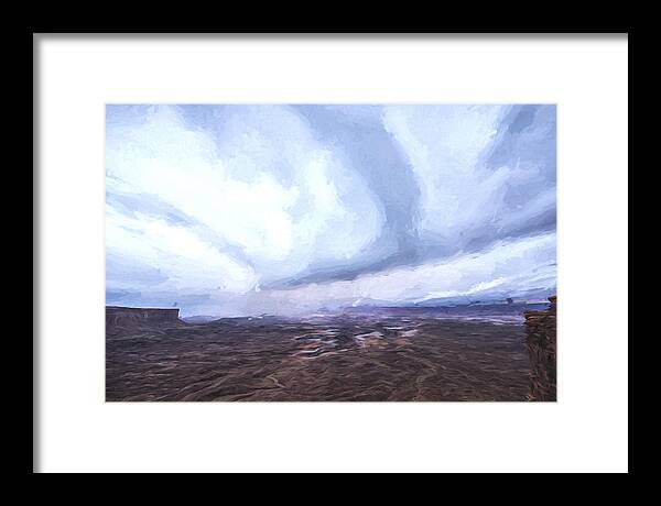 Arches Framed Print featuring the digital art The Rain Keeps Coming II by Jon Glaser