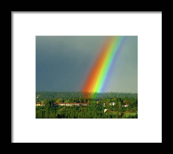 Nature Framed Print featuring the photograph The Rainbow Apartments by Ben Upham III