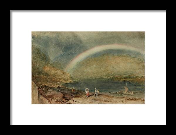 19th Century Art Framed Print featuring the painting The Rainbow Osterspai and Filsen by Joseph Mallord William Turner